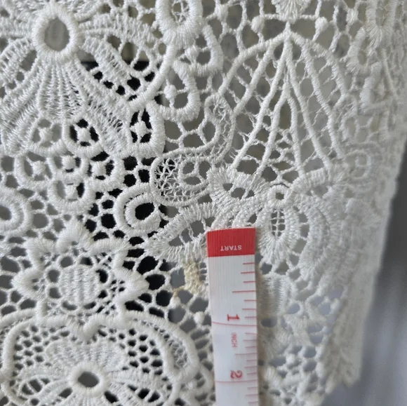 Authentic Rare Dolce & Gabbana Lace Midi Shift Off-White Dress 38 XS - Picture 7 of 9